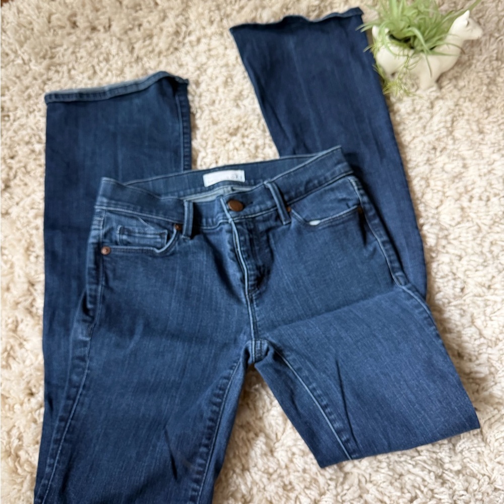 LOFT Indigo Straight Leg Jeans super cute dark wash size 24
